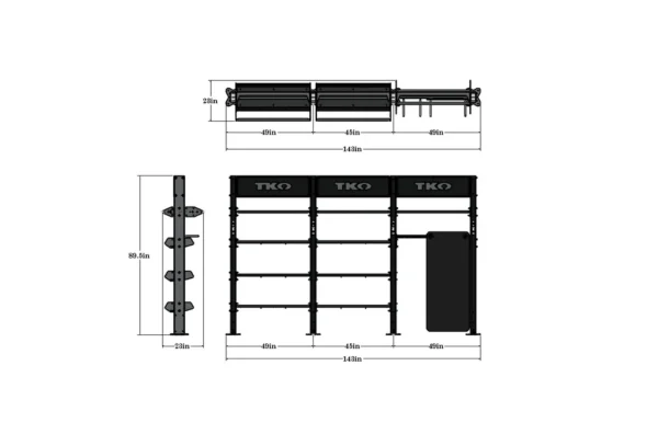 TKO STRENGTH TRIPLE STORAGE BAY - Image 2