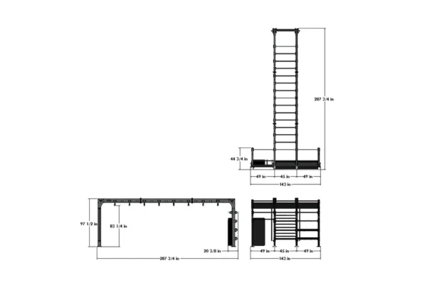 TKO STRENGTH 23' BRIDGE W/STORAGE - Image 2
