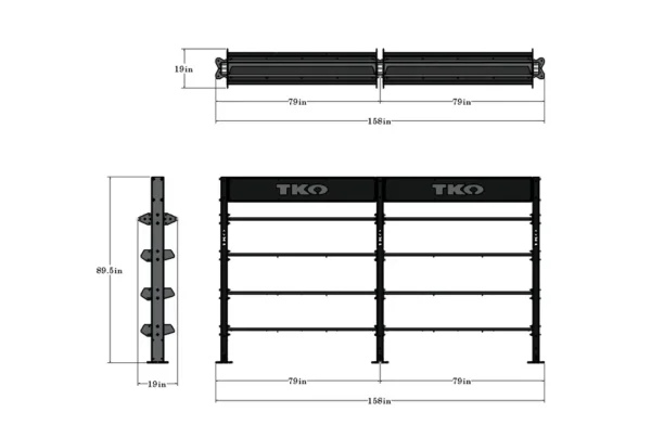 TKO STRENGTH DOUBLE STORAGE BAY XL - Image 2