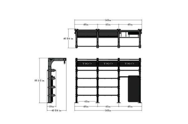 TKO STRENGTH TRIPLE SUSPENSION BAY - Image 2